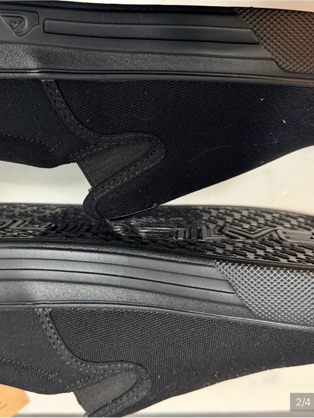 Quiksilver Men's Black Canvas Slip-On Loafers